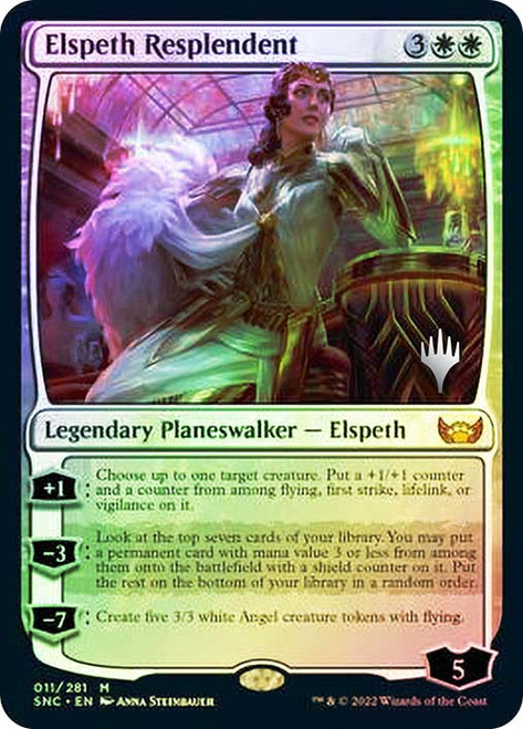 Elspeth Resplendent (Promo Pack) (Streets of New Capenna)\nPromo: Planeswalker Stamped\nSingle\nMagic The Gathering