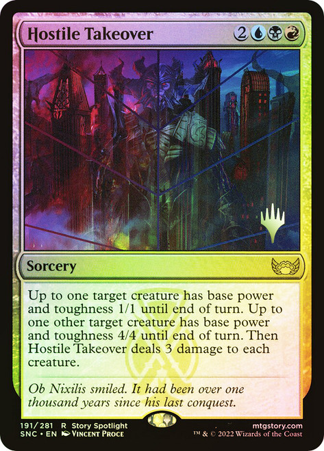 Hostile Takeover (Promo Pack) (Streets of New Capenna)
Promo
Single
Magic: The Gathering