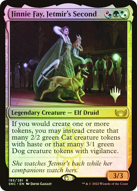Jinnie Fay, Jetmir's Second (Promo Pack) (Streets of New Capenna)
Promo
Single
Magic: The Gathering