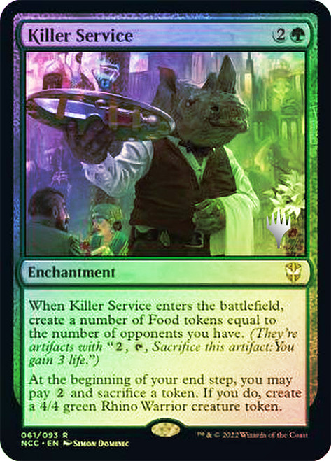 Killer Service (Promo Pack) (Streets of New Capenna Commander)
Promo
Single
Magic: The Gathering