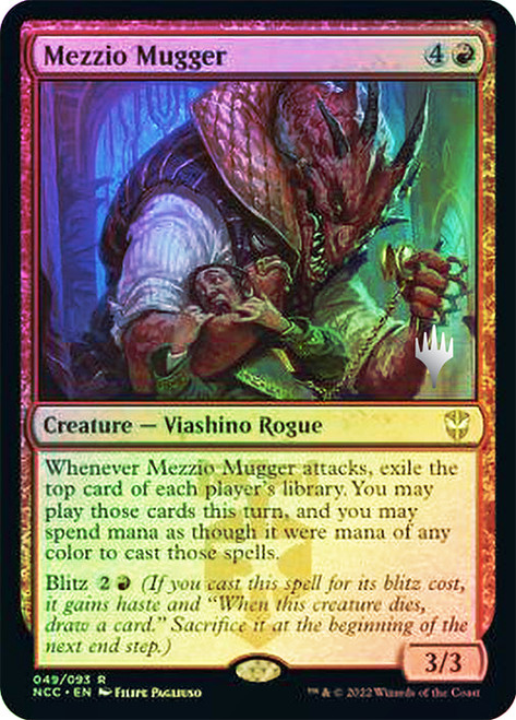 Mezzio Mugger (Promo Pack) (Streets of New Capenna Commander)
Promo
Single
Magic: The Gathering