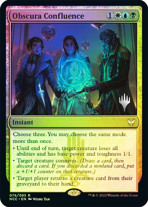 Obscura Confluence (Promo Pack) (Streets of New Capenna Commander)\nPromo: Planeswalker Stamped\nSingle\nMagic The Gathering