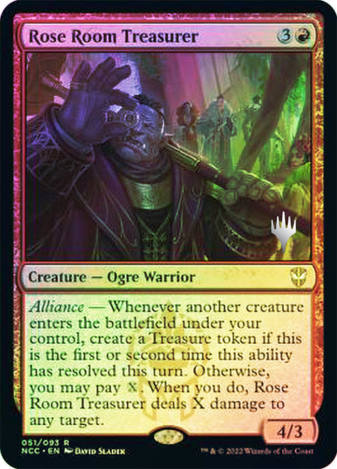 Rose Room Treasurer (Promo Pack) (Streets of New Capenna Commander)
Promo
Single
Magic: The Gathering