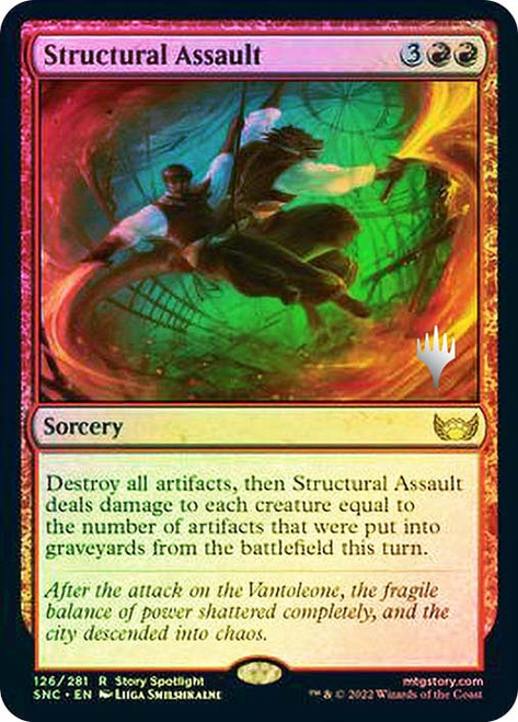 Structural Assault (Promo Pack) (Streets of New Capenna)\nPromo: Planeswalker Stamped\nSingle\nMagic The Gathering