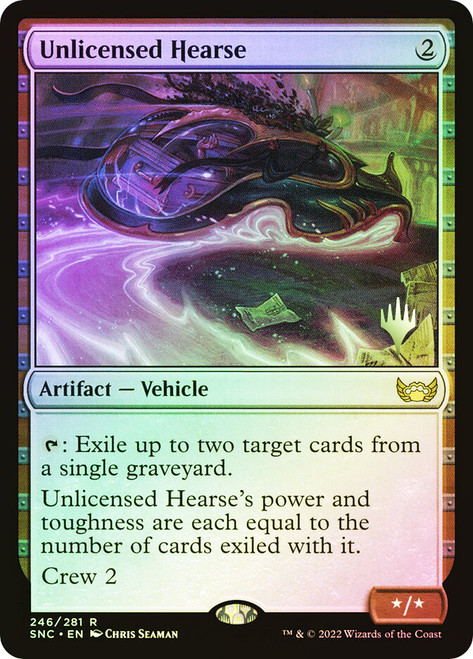 Unlicensed Hearse (Promo Pack) (Streets of New Capenna)
Promo
Single
Magic: The Gathering