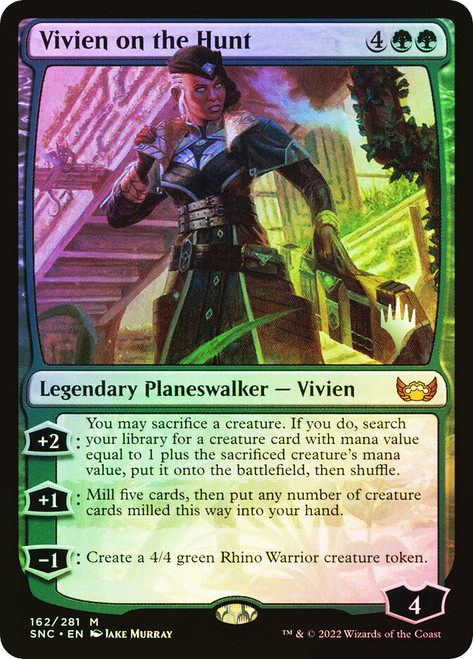 Vivien on the Hunt (Promo Pack) (Streets of New Capenna)
Promo
Single
Magic: The Gathering