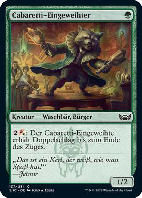 Cabaretti Initiate\nStreets of New Capenna - German\nSingle\nMagic The Gathering