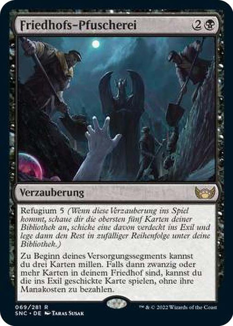 Cemetery Tampering\nStreets of New Capenna - German\nSingle\nMagic The Gathering