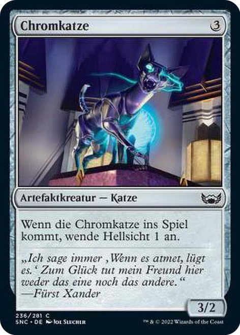 Chrome Cat\nStreets of New Capenna - German\nSingle\nMagic The Gathering