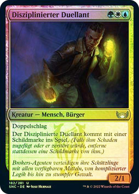 Disciplined Duelist\nStreets of New Capenna - German\nSingle\nMagic The Gathering