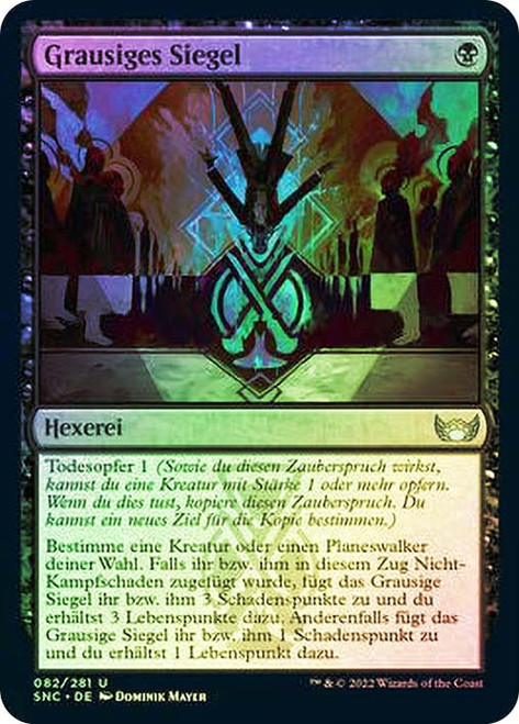 Grisly Sigil\nStreets of New Capenna - German\nSingle\nMagic The Gathering