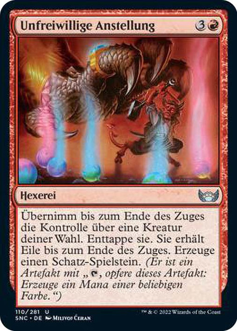 Involuntary Employment\nStreets of New Capenna - German\nSingle\nMagic The Gathering