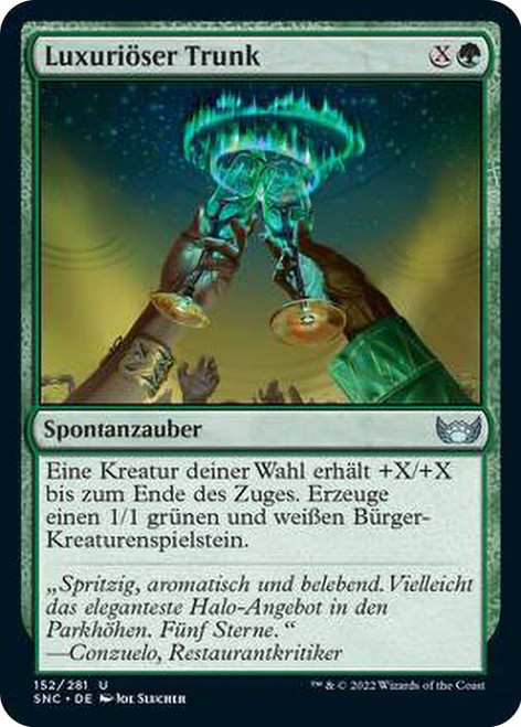 Luxurious Libation\nStreets of New Capenna - German\nSingle\nMagic The Gathering