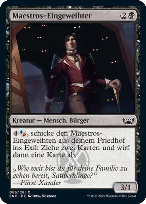 Maestros Initiate\nStreets of New Capenna - German\nSingle\nMagic The Gathering