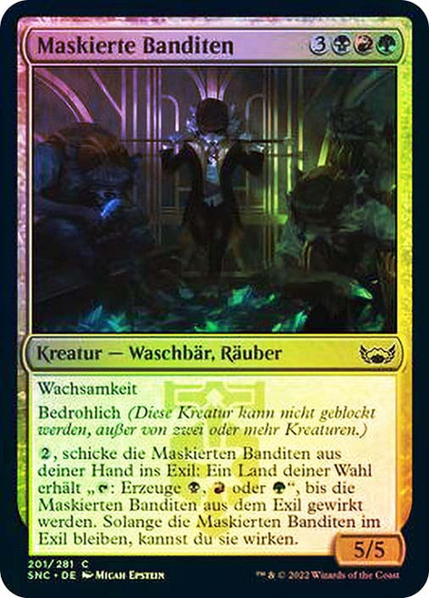 Masked Bandits\nStreets of New Capenna - German\nSingle\nMagic The Gathering