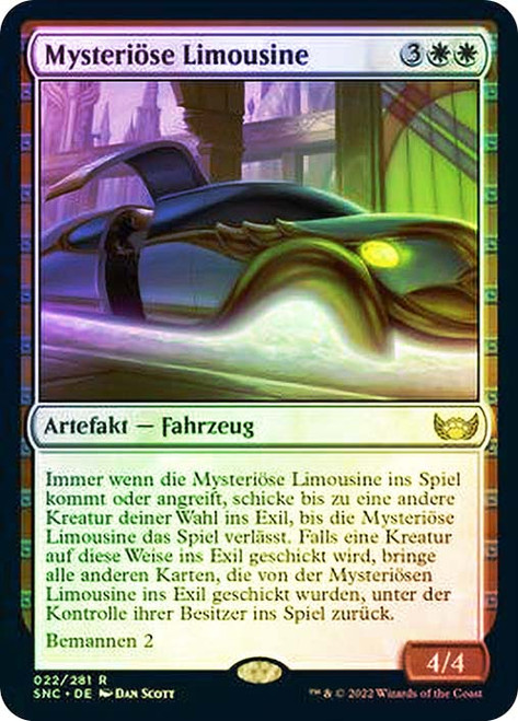 Mysterious Limousine\nStreets of New Capenna - German\nSingle\nMagic The Gathering