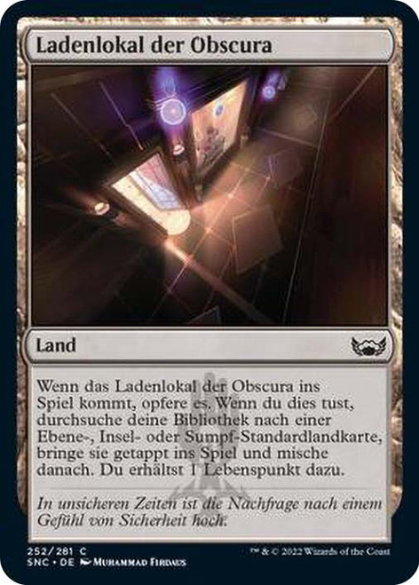 Obscura Storefront\nStreets of New Capenna - German\nSingle\nMagic The Gathering