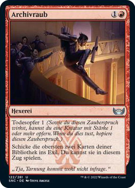 Rob the Archives\nStreets of New Capenna - German\nSingle\nMagic The Gathering