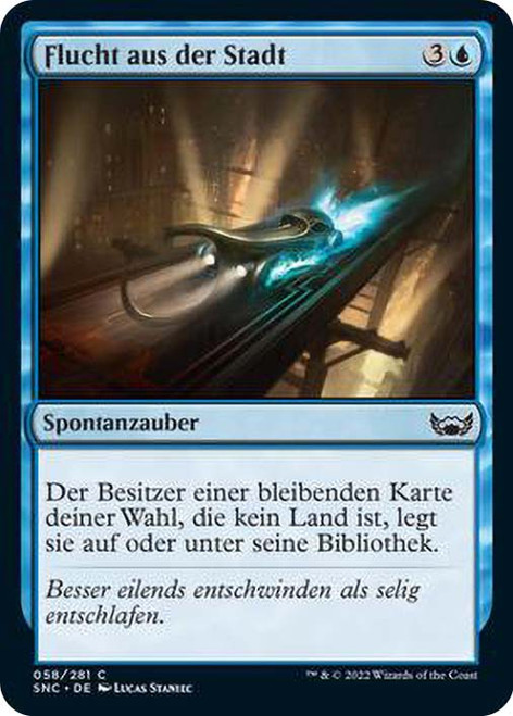 Run Out of Town\nStreets of New Capenna - German\nSingle\nMagic The Gathering