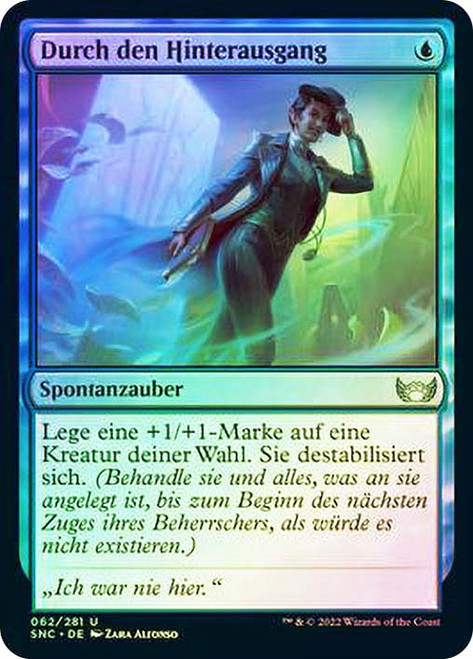 Slip Out the Back\nStreets of New Capenna - German\nSingle\nMagic The Gathering