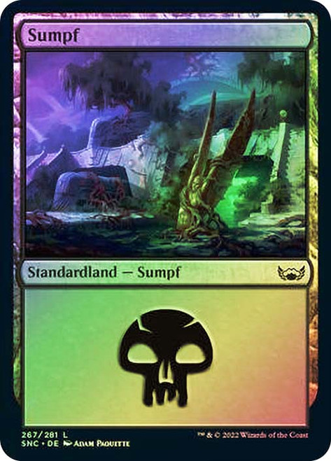Swamp (#267)\nStreets of New Capenna - German\nSingle\nMagic The Gathering