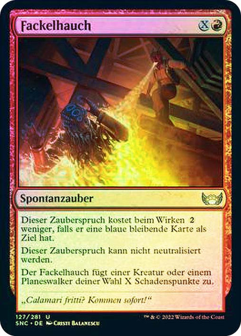 Torch Breath\nStreets of New Capenna - German\nSingle\nMagic The Gathering