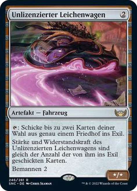 Unlicensed Hearse\nStreets of New Capenna - German\nSingle\nMagic The Gathering