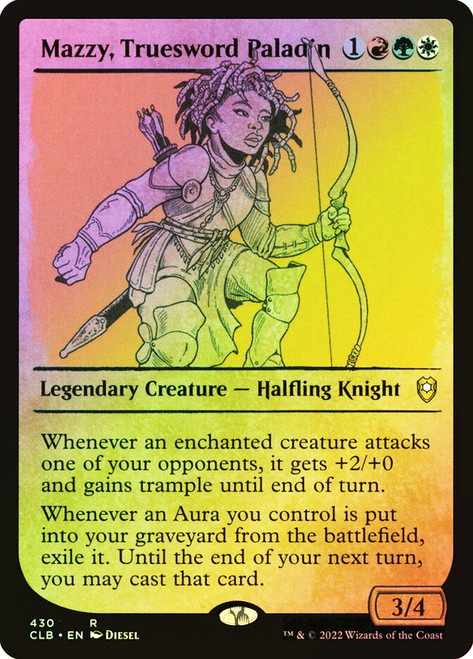Mazzy, Truesword Paladin (Showcase)\nCommander Legends: Battle for Baldur's Gate - Variants\nSingle\nMagic The Gathering