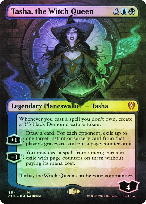 Tasha, the Witch Queen (Borderless)\nCommander Legends: Battle for Baldur's Gate - Variants\nSingle\nMagic The Gathering