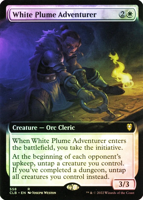 White Plume Adventurer (Extended Art)\nCommander Legends: Battle for Baldur's Gate - Variants\nSingle\nMagic The Gathering