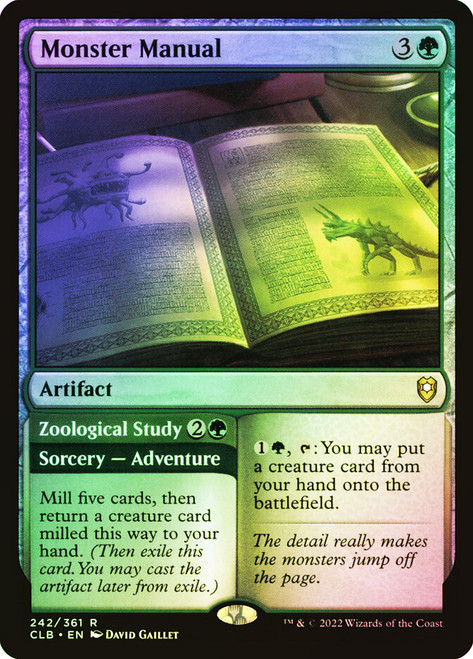 Monster Manual // Zoological Study\nCommander Legends: Battle for Baldur's Gate\nSingle\nMagic The Gathering