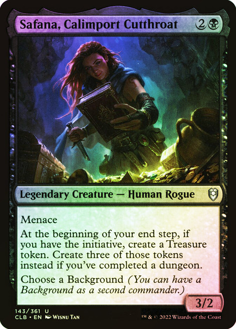 Safana, Calimport Cutthroat\nCommander Legends: Battle for Baldur's Gate\nSingle\nMagic The Gathering