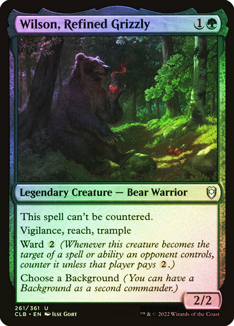 Wilson, Refined Grizzly\nCommander Legends: Battle for Baldur's Gate\nSingle\nMagic The Gathering