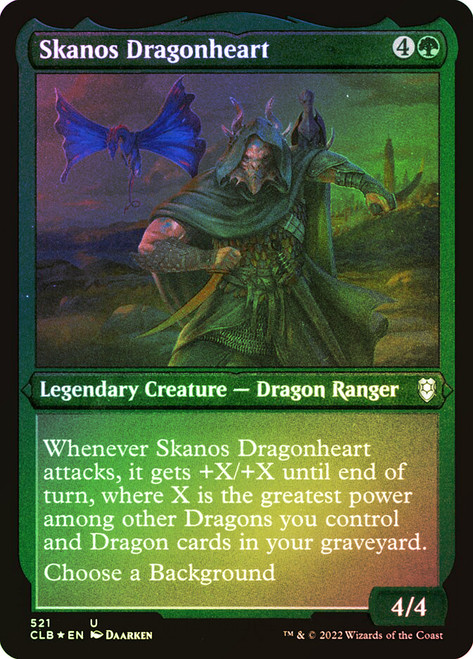 Skanos Dragonheart (Foil Etched)\nCommander Legends: Battle for Baldur's Gate - Foil Etched\nSingle\nMagic The Gathering
