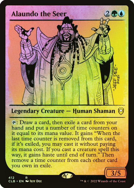 Alaundo the Seer (Showcase)\nCommander Legends: Battle for Baldur's Gate - Variants\nSingle\nMagic The Gathering