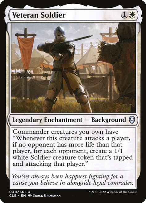 Veteran Soldier\nCommander Legends: Battle for Baldur's Gate\nSingle\nMagic The Gathering