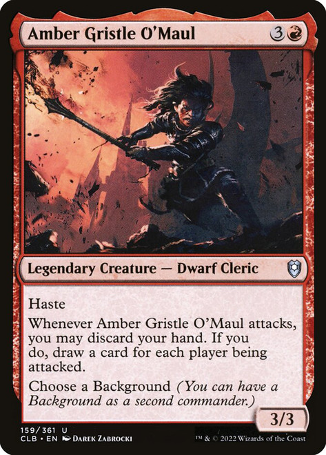 Amber Gristle O'Maul\nCommander Legends: Battle for Baldur's Gate\nSingle\nMagic The Gathering