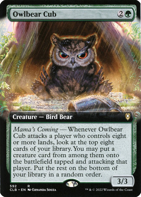 Owlbear Cub (Extended Art)\nCommander Legends: Battle for Baldur's Gate - Variants\nSingle\nMagic The Gathering