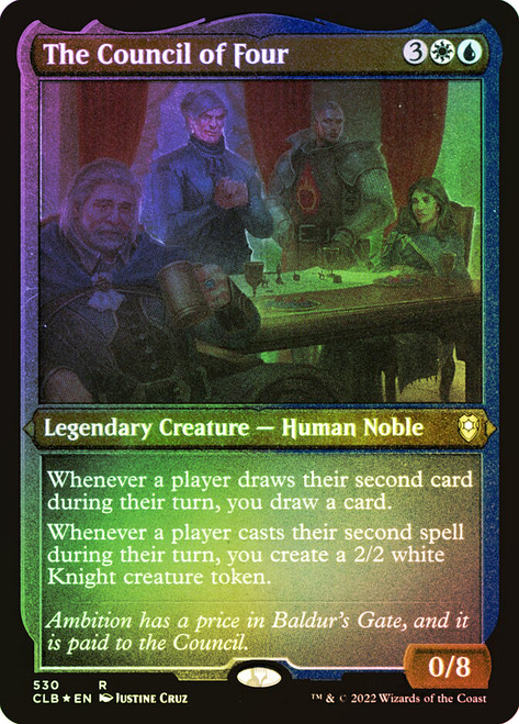 The Council of Four (Foil Etched)\nCommander Legends: Battle for Baldur's Gate - Foil Etched\nSingle\nMagic The Gathering