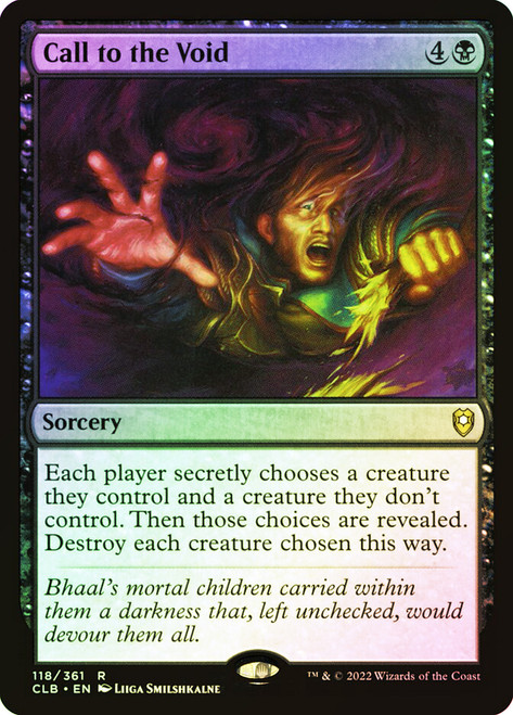 Call to the Void\nCommander Legends: Battle for Baldur's Gate\nSingle\nMagic The Gathering