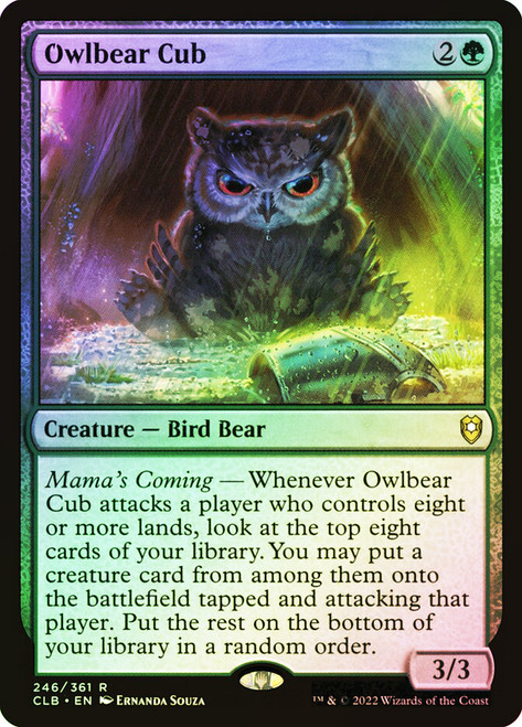 Owlbear Cub\nCommander Legends: Battle for Baldur's Gate\nSingle\nMagic The Gathering