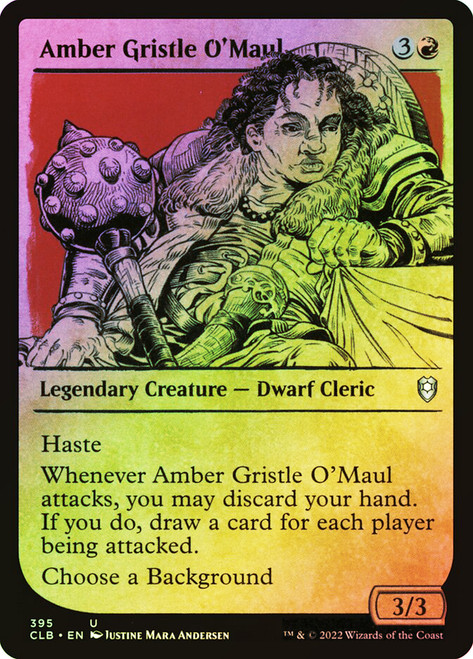 Amber Gristle O'Maul (Showcase)\nCommander Legends: Battle for Baldur's Gate - Variants\nSingle\nMagic The Gathering