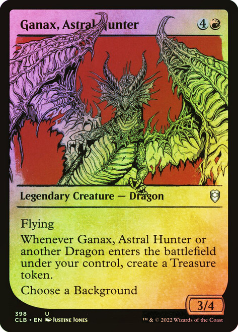 Ganax, Astral Hunter (Showcase)\nCommander Legends: Battle for Baldur's Gate - Variants\nSingle\nMagic The Gathering