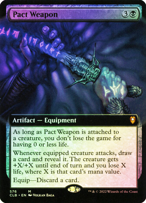 Pact Weapon (Extended Art)\nCommander Legends: Battle for Baldur's Gate - Variants\nSingle\nMagic The Gathering