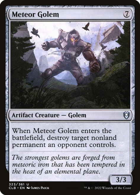 Meteor Golem\nCommander Legends: Battle for Baldur's Gate\nSingle\nMagic The Gathering