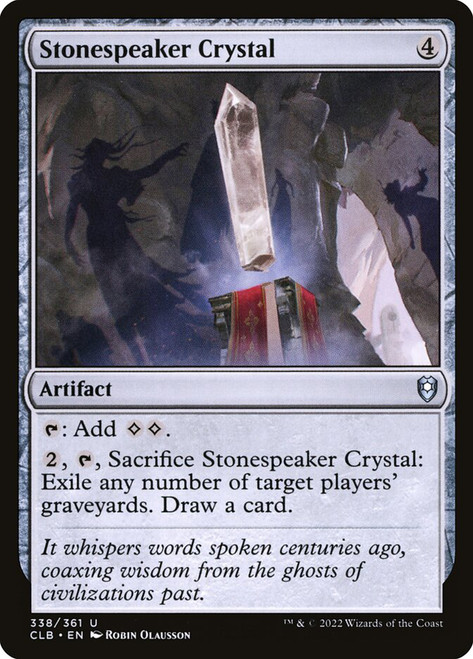 Stonespeaker Crystal\nCommander Legends: Battle for Baldur's Gate\nSingle\nMagic The Gathering