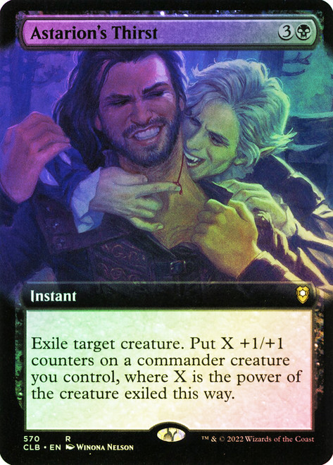 Astarion's Thirst (Extended Art)\nCommander Legends: Battle for Baldur's Gate - Variants\nSingle\nMagic The Gathering