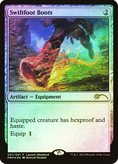 Swiftfoot Boots (Launch)\nPromo: General\nSingle\nMagic The Gathering