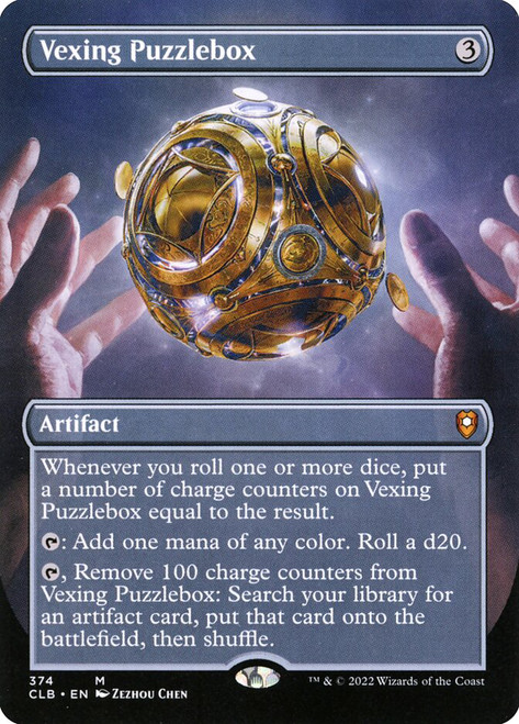 Vexing Puzzlebox (Borderless)\nCommander Legends: Battle for Baldur's Gate - Variants\nSingle\nMagic The Gathering