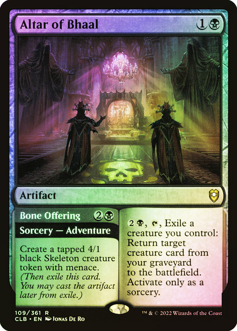 Altar of Bhaal // Bone Offering\nCommander Legends: Battle for Baldur's Gate\nSingle\nMagic The Gathering